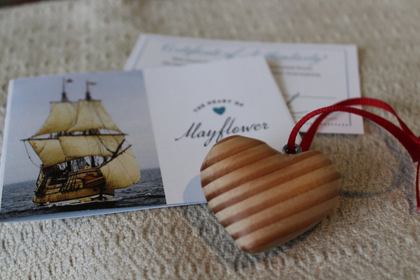 Mayflower II Wooden Heart